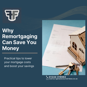 An image with text explaining why remortgaging can save you money, click to read blog