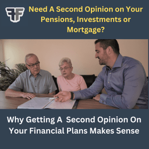 Image of a financial adviser giving a free second opinion consultation