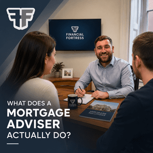 Image of a mortgage adviser in a meeting with a couple